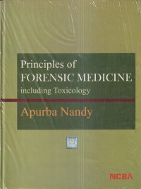 Image of PRINCIPLES OF FORENSIC MEDICINE INCLUDING TOXICOLOGY